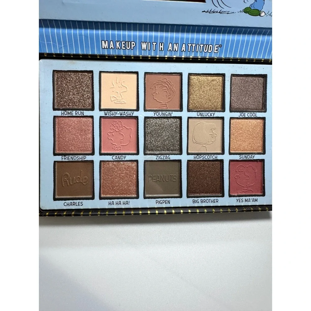 Rude Cosmetics x Peanuts Shades of Peanuts 15 Color Eyeshadow Palette Cool Toned